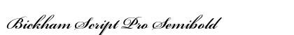 Bickham Script Pro Semibold Preview