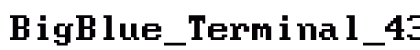 BigBlue_Terminal_437TT Nerd Font Book preview