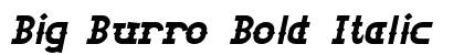 Big Burro Bold Italic Preview