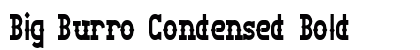 Big Burro Condensed Bold Preview