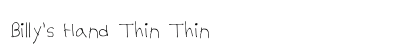Billy's Hand Thin Thin preview