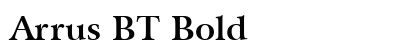 Arrus BT Bold Preview