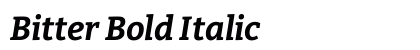Bitter Bold Italic Preview