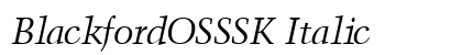 BlackfordOSSSK Italic Preview