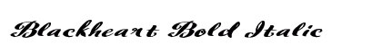 Blackheart Bold Italic Preview