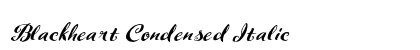 Blackheart Condensed Italic Preview