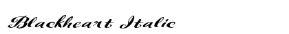 Blackheart Italic Preview