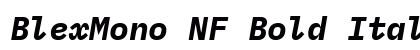 BlexMono NF Bold Italic Preview