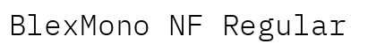 BlexMono NF Regular Preview
