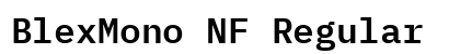 BlexMono NF Regular Preview