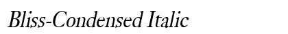 Bliss-Condensed Italic Preview