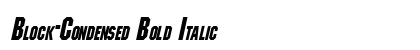 Block-Condensed Bold Italic Preview