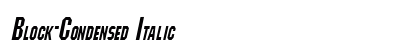 Block-Condensed Italic Preview