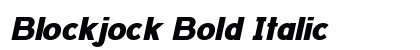 Blockjock Bold Italic Preview