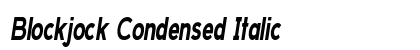 Blockjock Condensed Italic Preview