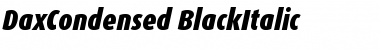 DaxCondensed-BlackItalic Font