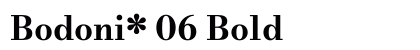 Bodoni* 06 Bold preview