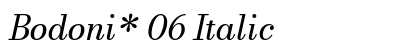 Bodoni* 06 Italic Preview