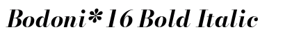 Bodoni* 16 Bold Italic Preview