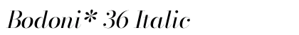 Bodoni* 36 Italic preview