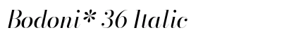 Bodoni* 36 Italic preview