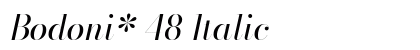 Bodoni* 48 Italic Preview