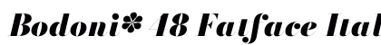 Bodoni* 48 Fatface Italic preview