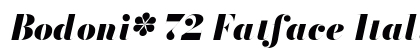Bodoni* 72 Fatface Italic preview