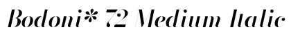 Bodoni* 72 Medium Italic preview