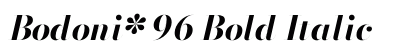 Bodoni* 96 Bold Italic Preview