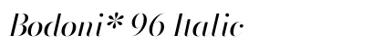 Bodoni* 96 Italic Preview