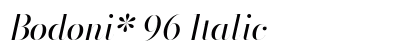Bodoni* 96 Italic Preview
