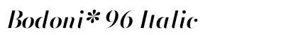 Bodoni* 96 Italic Preview