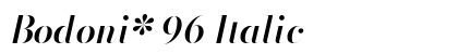 Bodoni* 96 Italic Preview