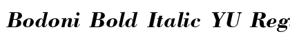 Bodoni Bold Italic YU Regular preview