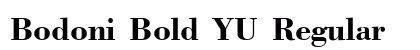 Bodoni Bold YU Regular preview
