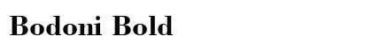 Bodoni Bold Preview