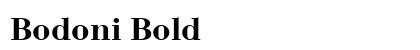 Bodoni Bold Preview