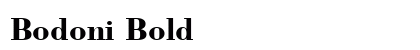 Bodoni Bold Preview