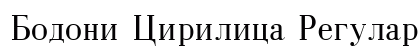 Bodoni Cirilica Regular preview