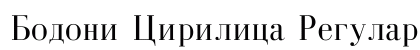 Bodoni Cirilica Regular preview