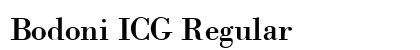 Bodoni ICG Regular preview
