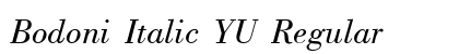Bodoni Italic YU Regular preview