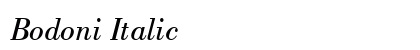 Bodoni Italic Preview