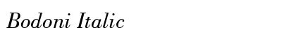 Bodoni Italic Preview