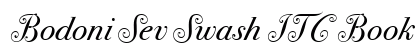 Bodoni Sev Swash ITC Book Italic preview