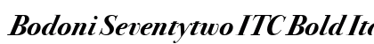 Bodoni Seventytwo ITC Bold Italic Preview