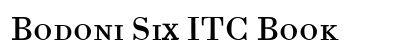 Bodoni Six ITC Book preview
