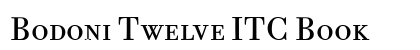 Bodoni Twelve ITC Book preview