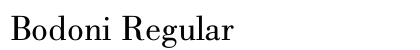 Bodoni Regular Preview